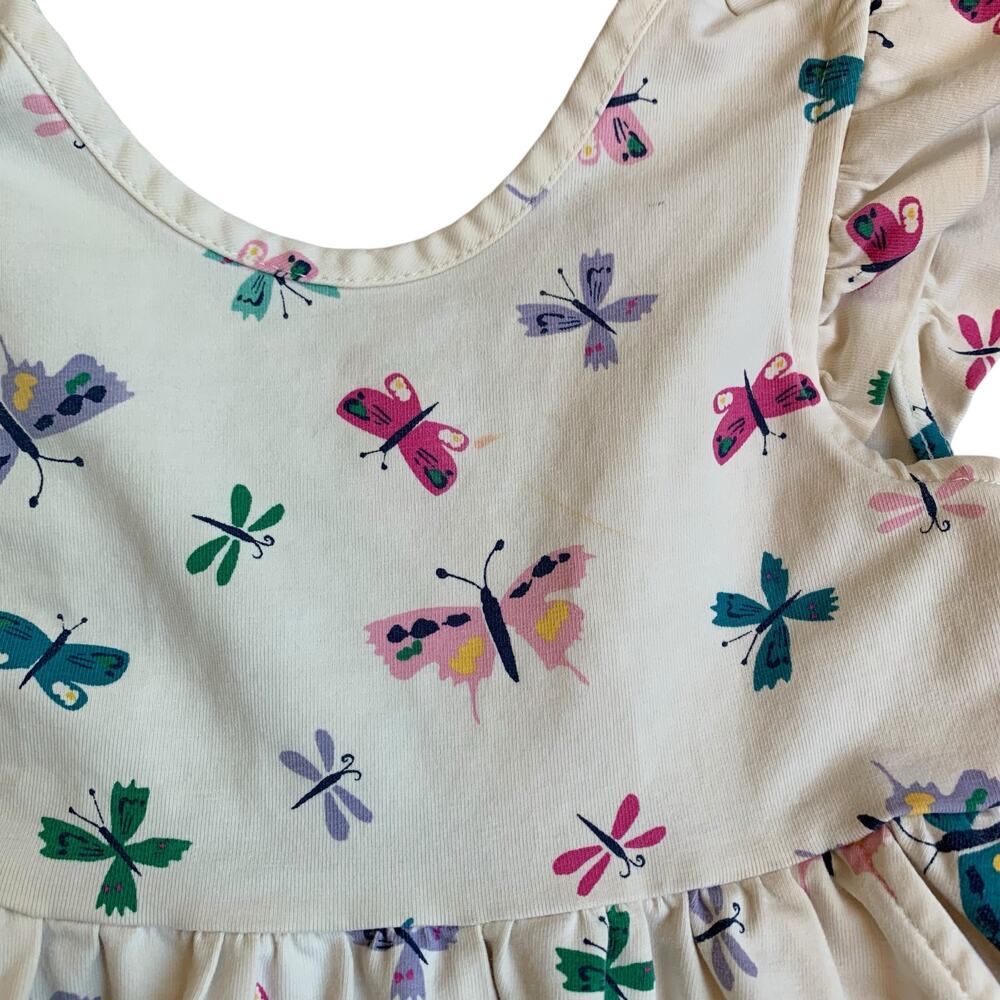 Hanna Andersson Butterfly Flutter Sleeve Skater Twirl Dress with Pockets - Picture 5 of 7